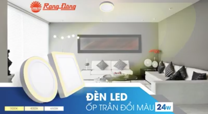 Đèn LED Ốp trần đổi màu – Nâng cao trải nghiệm với ánh sáng mới !